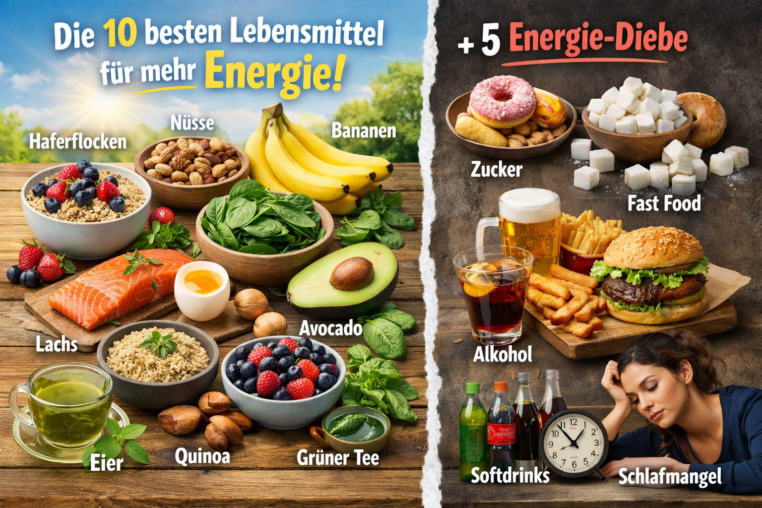 Energie durch Ernährung: 10 Lebensmittel für mehr Energie