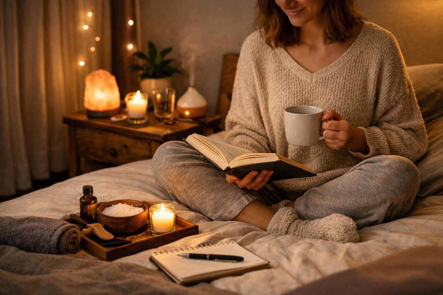 Abendroutine für besseren Schlaf ohne Bildschirm